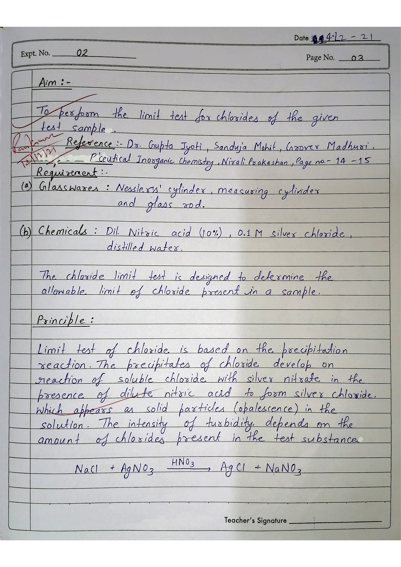 Pharmaceutical Chemistry Practical